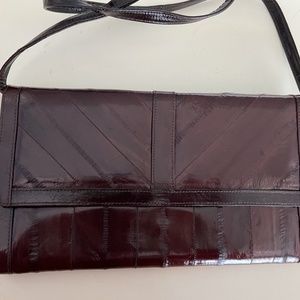 Slim eel skin purse
